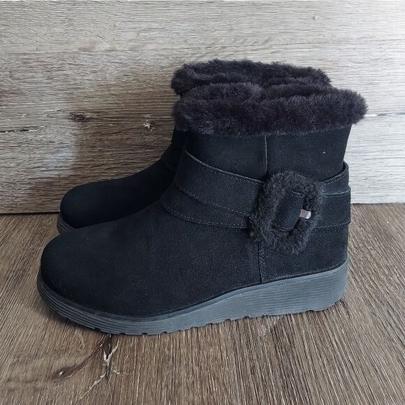 Skechers Women's Keepsakes Wedge Cozy Wraps Winter Boot, Black, Size 7 - Picture 4 of 9